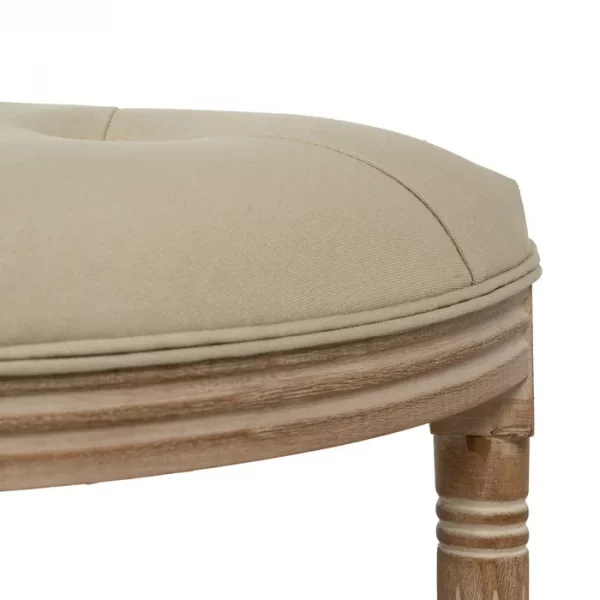 BANQUETA NATURAL-BEIGE TEJIDO-MADERA 125 X 45 X 48 CM - Imagen 5