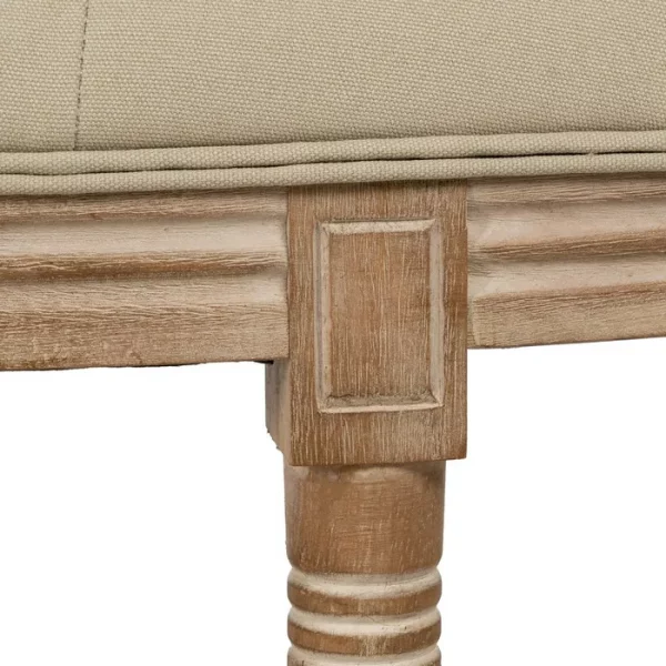 BANQUETA NATURAL-BEIGE TEJIDO-MADERA 125 X 45 X 48 CM - Imagen 6
