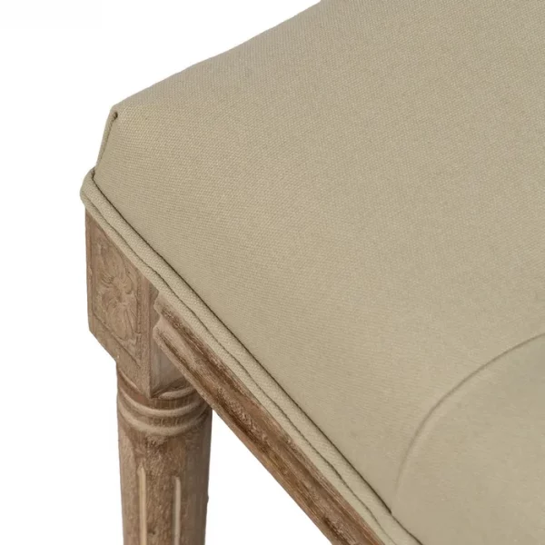 BANQUETA NATURAL-BEIGE TEJIDO-MADERA 122 X 41 X 46 CM - Imagen 3