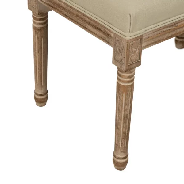 BANQUETA NATURAL-BEIGE TEJIDO-MADERA 122 X 41 X 46 CM - Imagen 7