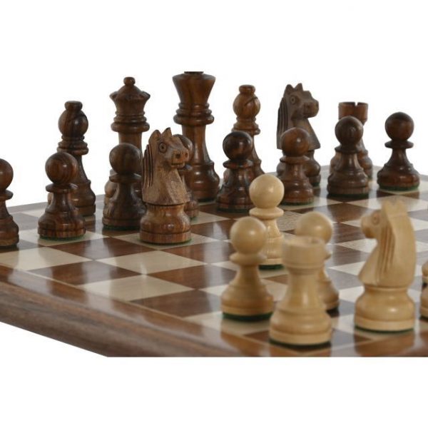 JUEGO ACACIA ARCE 36X36X2 AJEDREZ 7.5CM MARRON - Imagen 2