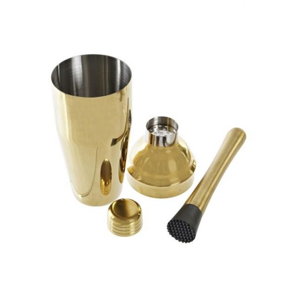 COCTEL SET 9 BAMBU INOX 9X9X25 750ML DORADO - Imagen 3