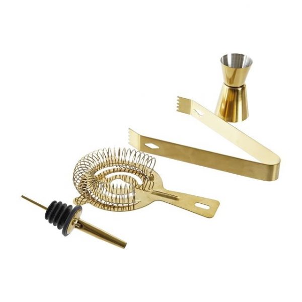 COCTEL SET 9 BAMBU INOX 9X9X25 750ML DORADO - Imagen 4