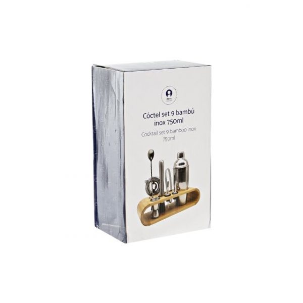 COCTEL SET 9 BAMBU INOX 9X9X25 750ML DORADO - Imagen 5