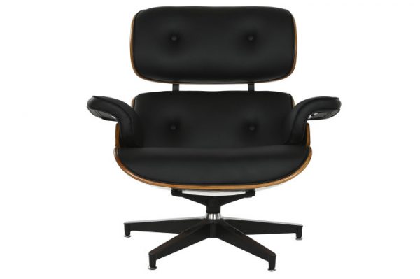 BUTACA SET 2 NOGAL PU 89X87X79 REPOSAPIES NEGRO - Imagen 2