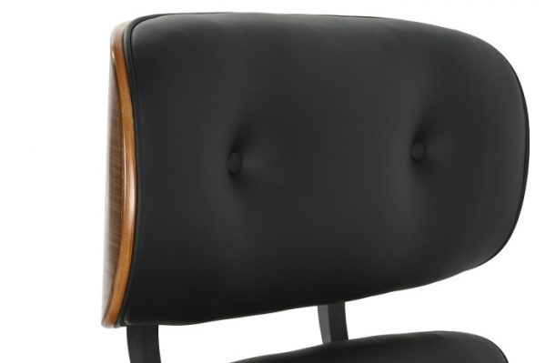 BUTACA SET 2 NOGAL PU 89X87X79 REPOSAPIES NEGRO - Imagen 5
