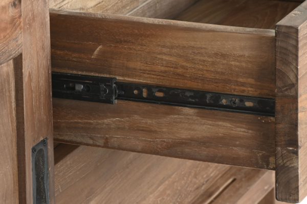 MUEBLE TV TECA RECICLADA 250X45X60 2 PURT 4 CAJ - Imagen 6