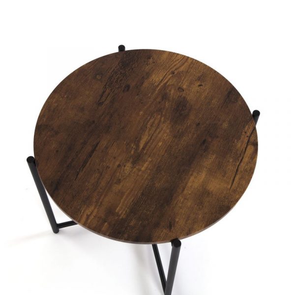 MESA AUXILIAR REDONDA MADERA 51x40 - Imagen 3