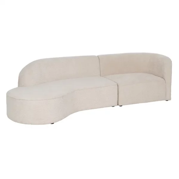 SOFÁ 2 PIEZAS BEIGE TEJIDO SALÓN 300 X 107 X 75 CM - Imagen 3