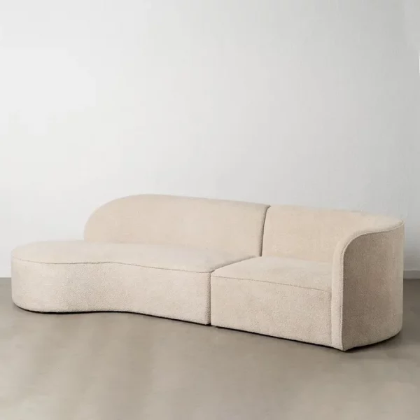 SOFÁ 2 PIEZAS BEIGE TEJIDO SALÓN 300 X 107 X 75 CM - Imagen 2