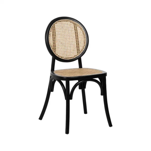 SILLA NEGRO MADERA DE OLMO CONTRACT 44,50 X 41,50 X 89 CM - Imagen 2