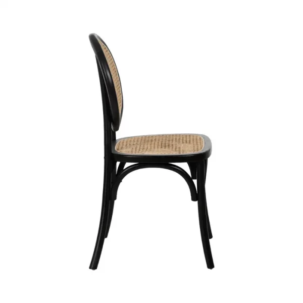 SILLA NEGRO MADERA DE OLMO CONTRACT 44,50 X 41,50 X 89 CM - Imagen 3