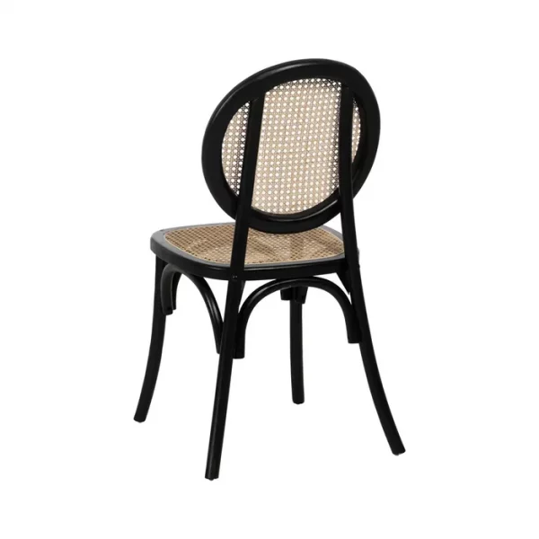 SILLA NEGRO MADERA DE OLMO CONTRACT 44,50 X 41,50 X 89 CM - Imagen 4