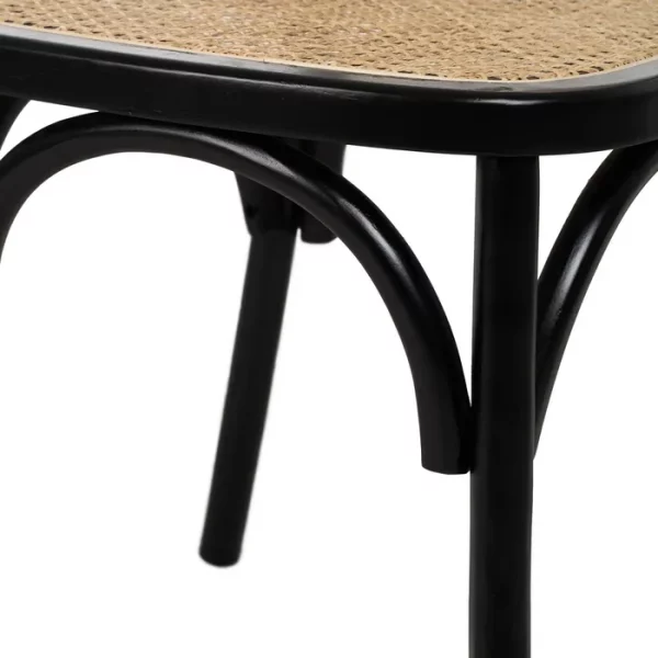 SILLA NEGRO MADERA DE OLMO CONTRACT 44,50 X 41,50 X 89 CM - Imagen 8