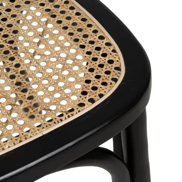 SILLA NEGRO MADERA DE OLMO CONTRACT 44,50 X 41,50 X 89 CM - Imagen 9