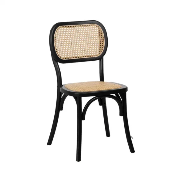 SILLA NEGRO MADERA DE OLMO CONTRACT 45 X 41 X 88 CM - Imagen 2