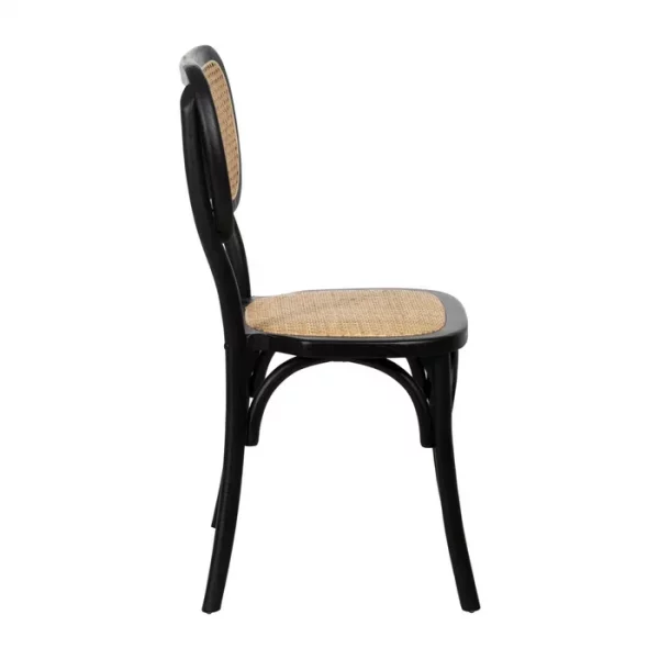 SILLA NEGRO MADERA DE OLMO CONTRACT 45 X 41 X 88 CM - Imagen 3