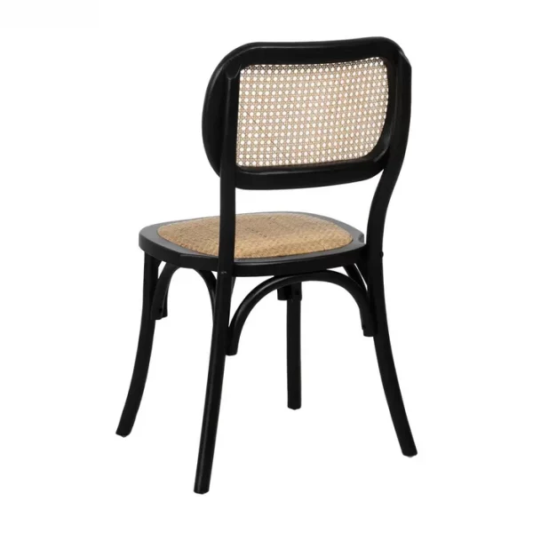 SILLA NEGRO MADERA DE OLMO CONTRACT 45 X 41 X 88 CM - Imagen 4