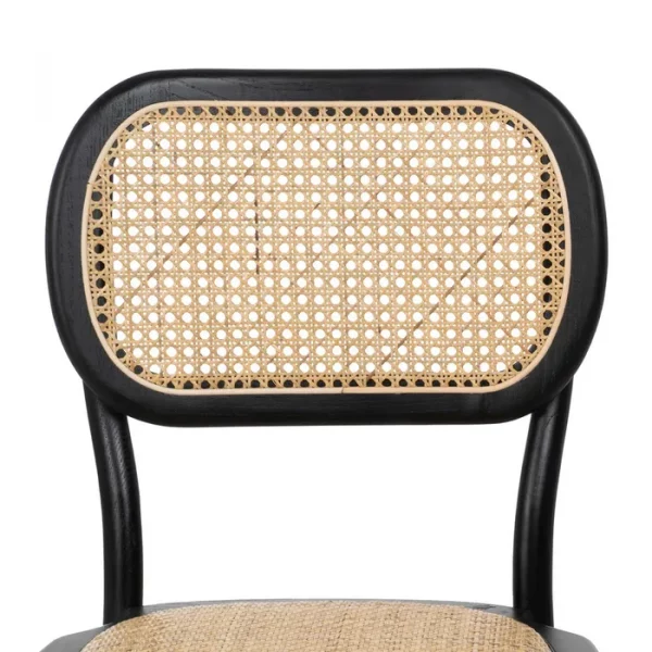 SILLA NEGRO MADERA DE OLMO CONTRACT 45 X 41 X 88 CM - Imagen 5