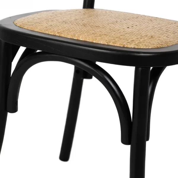 SILLA NEGRO MADERA DE OLMO CONTRACT 45 X 41 X 88 CM - Imagen 8