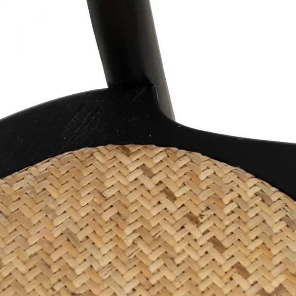 SILLA NEGRO MADERA DE OLMO CONTRACT 45 X 41 X 88 CM - Imagen 9