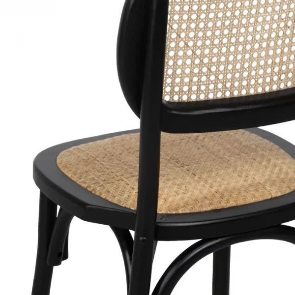 SILLA NEGRO MADERA DE OLMO CONTRACT 45 X 41 X 88 CM - Imagen 12