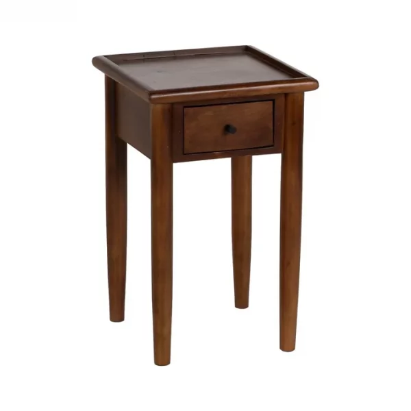 MESITA MARRÓN MADERA DE MANGO DORMITORIO 35 X 35 X 55 CM - Imagen 2