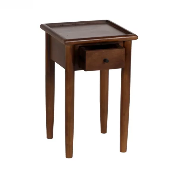 MESITA MARRÓN MADERA DE MANGO DORMITORIO 35 X 35 X 55 CM - Imagen 3