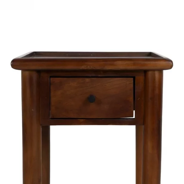 MESITA MARRÓN MADERA DE MANGO DORMITORIO 35 X 35 X 55 CM - Imagen 4