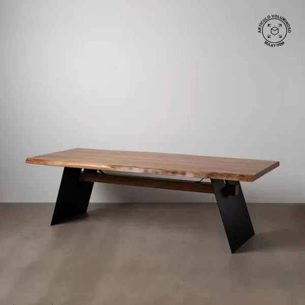 MESA COMEDOR MADERA-METAL SALÓN 260 X 100 X 77 CM