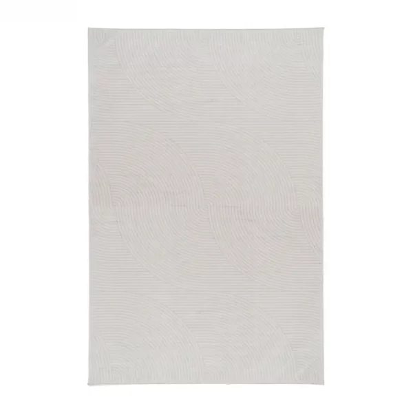 ALFOMBRA GEOMÉTRICO BEIGE VISCOSA 200 X 300 CM