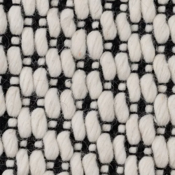 ALFOMBRA BLANCO-NEGRO TEJIDO DECORACIÓN 200 X 300 CM - Imagen 5