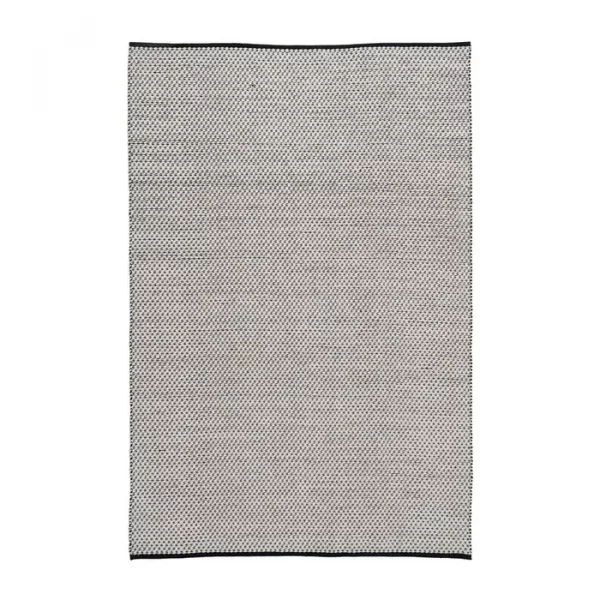 ALFOMBRA BLANCO-NEGRO TEJIDO DECORACIÓN 200 X 300 CM