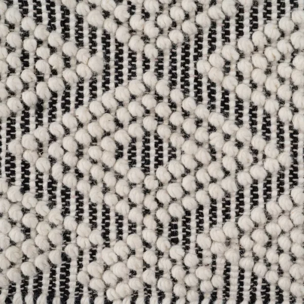 ALFOMBRA BLANCO-NEGRO TEJIDO DECORACIÓN 200 X 300 CM - Imagen 5
