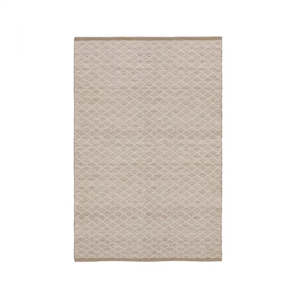 ALFOMBRA BLANCO-NATURAL YUTE-ALGODÓN 160 X 240 CM