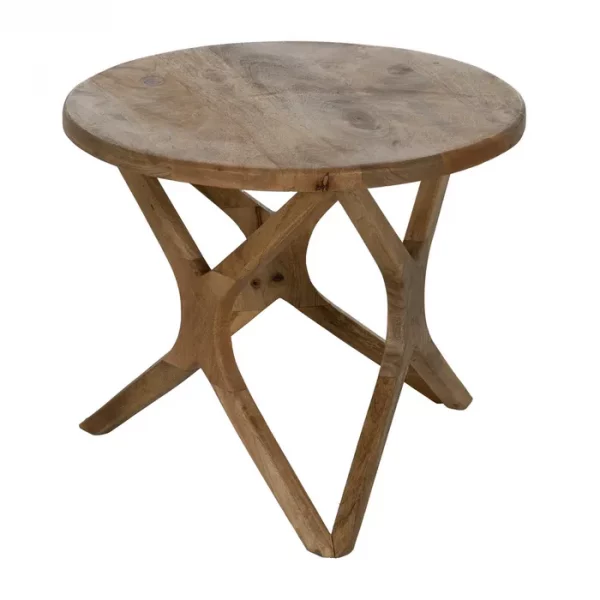 MESITA MIEL MADERA DE MANGO DECORACIÓN 60 X 60 X 50 CM - Imagen 3