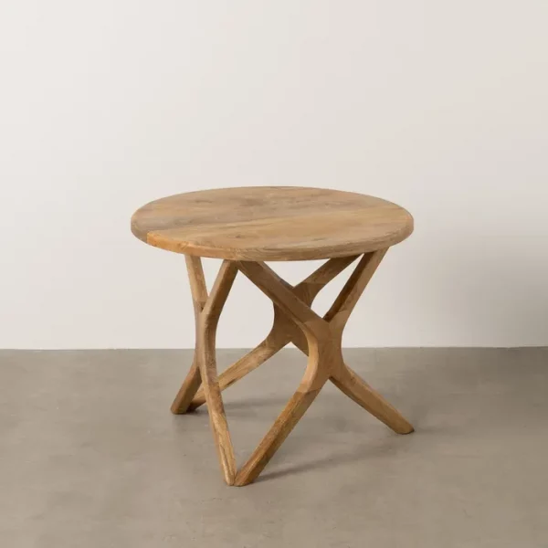 MESITA MIEL MADERA DE MANGO DECORACIÓN 60 X 60 X 50 CM - Imagen 2