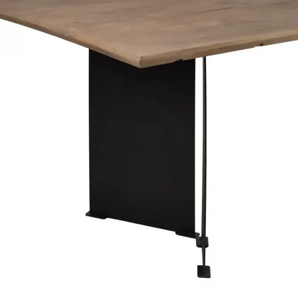 MESA COMEDOR NATURAL MADERA-HIERRO SALÓN 190 X 90 X 77 CM - Imagen 6