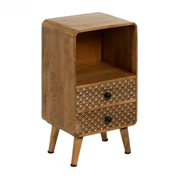 MESITA NATURAL MADERA DE MANGO 29,50 X 25,50 X 53 CM - Imagen 2