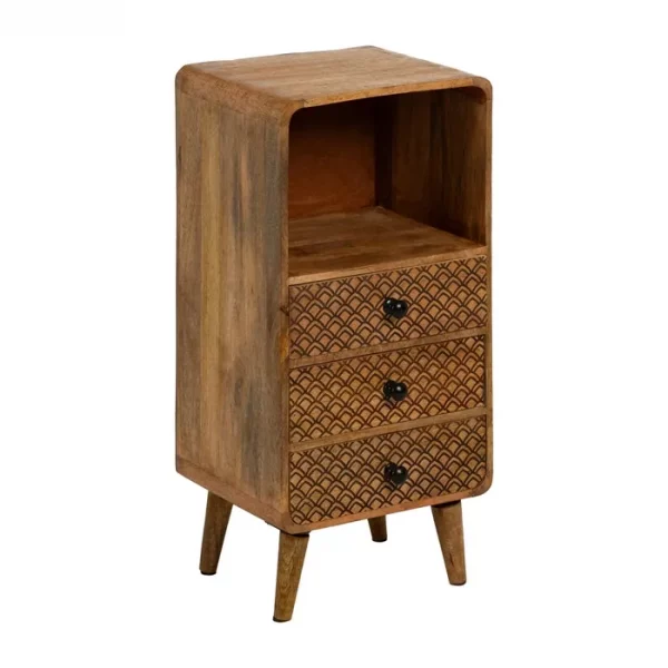 MESITA NATURAL MADERA DE MANGO 29,50 X 25,50 X 64 CM - Imagen 2