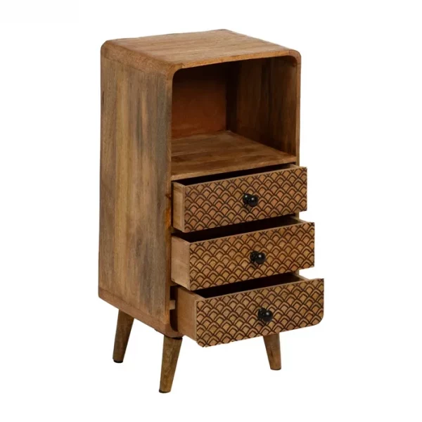 MESITA NATURAL MADERA DE MANGO 29,50 X 25,50 X 64 CM - Imagen 3