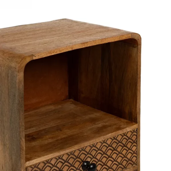 MESITA NATURAL MADERA DE MANGO 29,50 X 25,50 X 64 CM - Imagen 4