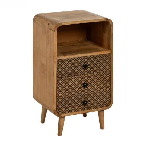 MESITA NATURAL MADERA DE MANGO 45 X 33 X 72 CM - Imagen 2