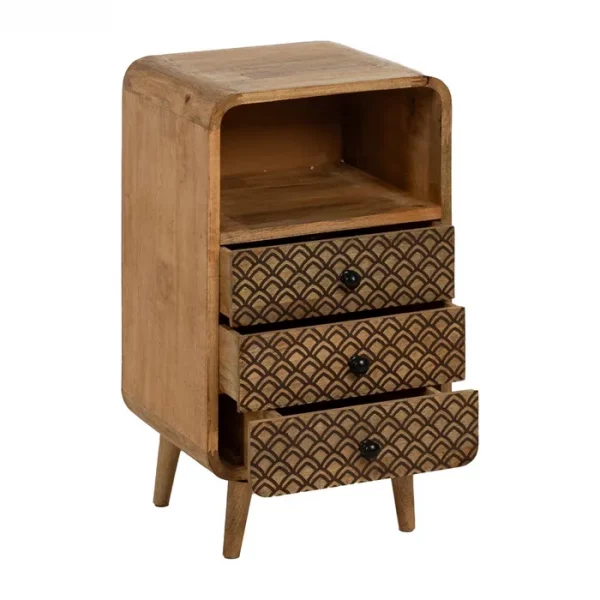 MESITA NATURAL MADERA DE MANGO 45 X 33 X 72 CM - Imagen 3