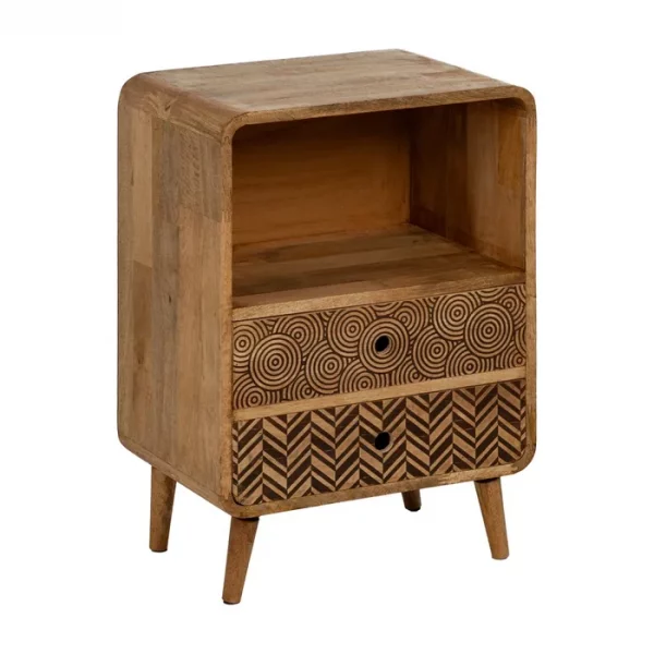 MESITA NATURAL MADERA DE MANGO 45 X 31 X 63,50 CM - Imagen 2