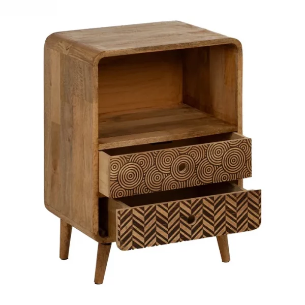 MESITA NATURAL MADERA DE MANGO 45 X 31 X 63,50 CM - Imagen 3