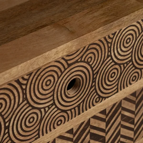 MESITA NATURAL MADERA DE MANGO 45 X 31 X 63,50 CM - Imagen 8