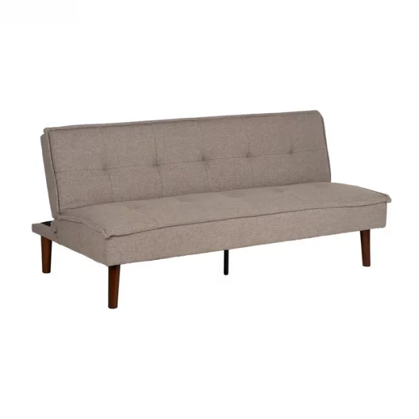 SOFÁ-CAMA BEIGE METAL-MADERA SALÓN 181 X 88 X 85,50 CM - Imagen 2
