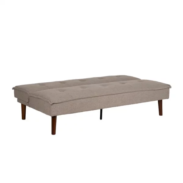 SOFÁ-CAMA BEIGE METAL-MADERA SALÓN 181 X 88 X 85,50 CM - Imagen 3