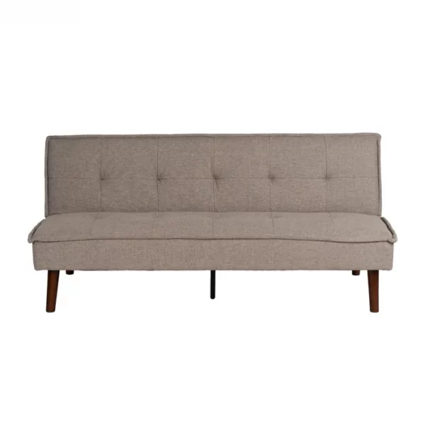 SOFÁ-CAMA BEIGE METAL-MADERA SALÓN 181 X 88 X 85,50 CM - Imagen 4